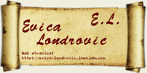 Evica Londrović vizit kartica